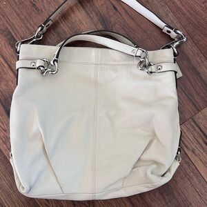 Coach Cream Hobo Bag with Silver Hardware